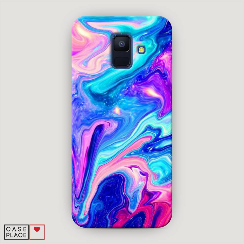 фото Чехол awog "потеки краски" для samsung galaxy a6