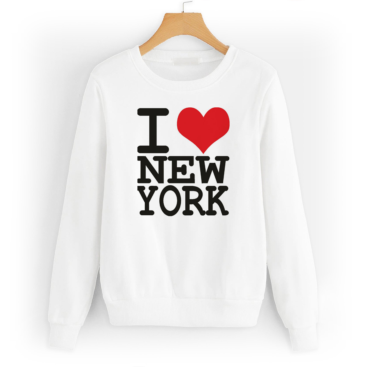 

Свитшот белый CoolPodarok Путешествия. I love New York, W0111458