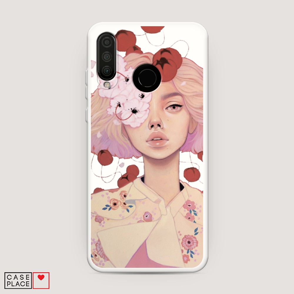 

Матовый силиконовый чехол "Листья папоротника рамка" на Huawei P30