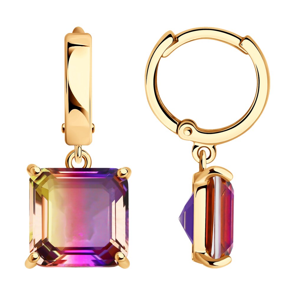 

Серьги из серебра SOKOLOV 92022847, ситалл искусственный, 92022847