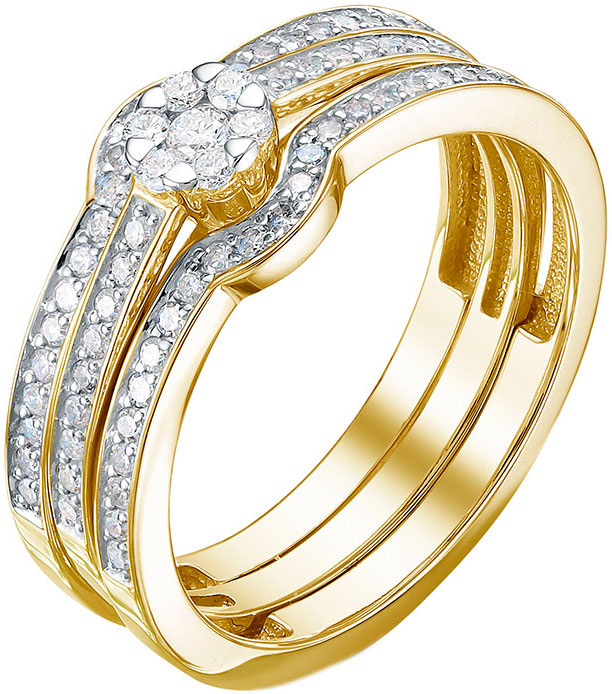 

Кольцо из желтого золота с бриллиантом р. 17,5 Vesna jewelry 11721-351-46-00, 11721-351-46-00
