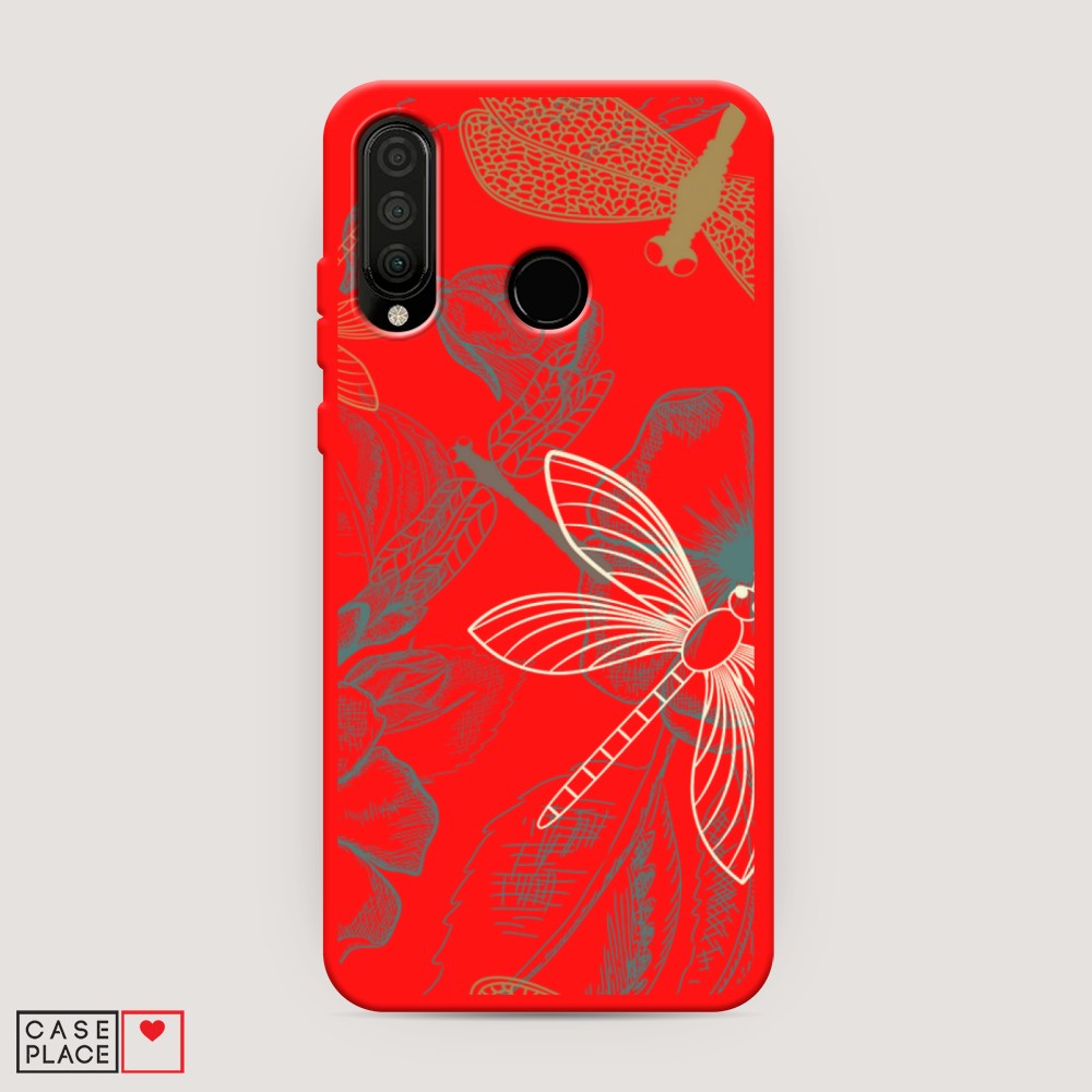 

Чехол Awog на Huawei P30 Lite/Honor 20S/Honor 20 Lite 2020 "Тени стрекоз", Разноцветный, 67953-1