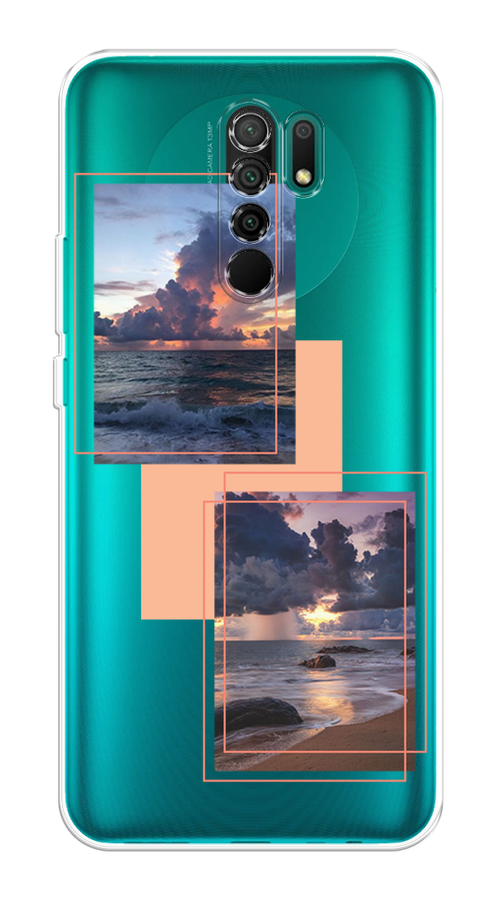 

Чехол на Xiaomi Redmi 9 "Sky collage", Розовый;прозрачный;синий, 38350-1