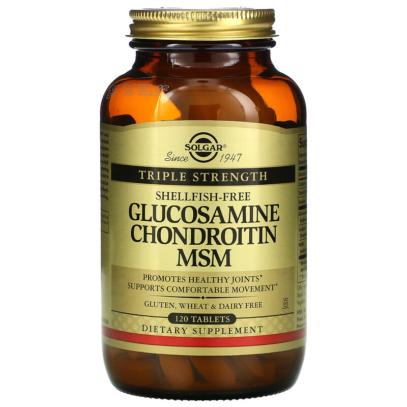 Solgar Triple Strength Glucosamine Chondroitin MSM таблетки 120 шт..