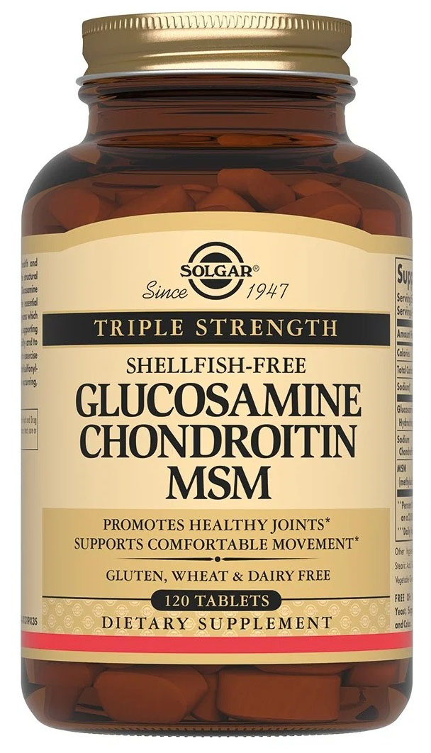 фото Solgar triple strength glucosamine chondroitin msm таблетки 120 шт..