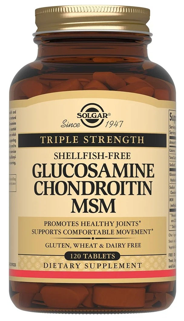 Solgar Triple Strength Glucosamine Chondroitin MSM таблетки 120 шт..