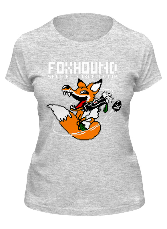 

Футболка женская Printio Лиса ( fox) серая S, Серый, Лиса ( fox)