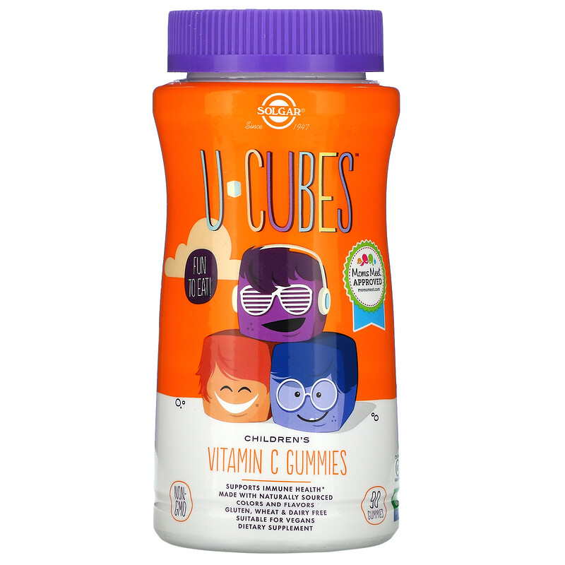 Жевательные мармеладки Vitamin C Solgar U-Cubes Childrens 90 шт. 100042846571