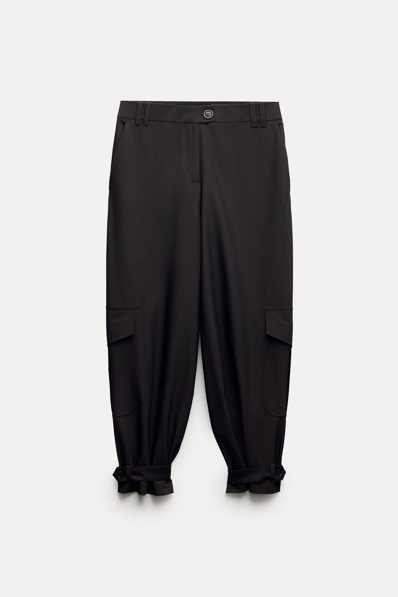 

Брюки женские ZARA 02370510 коричневые S, Коричневый, 02370510