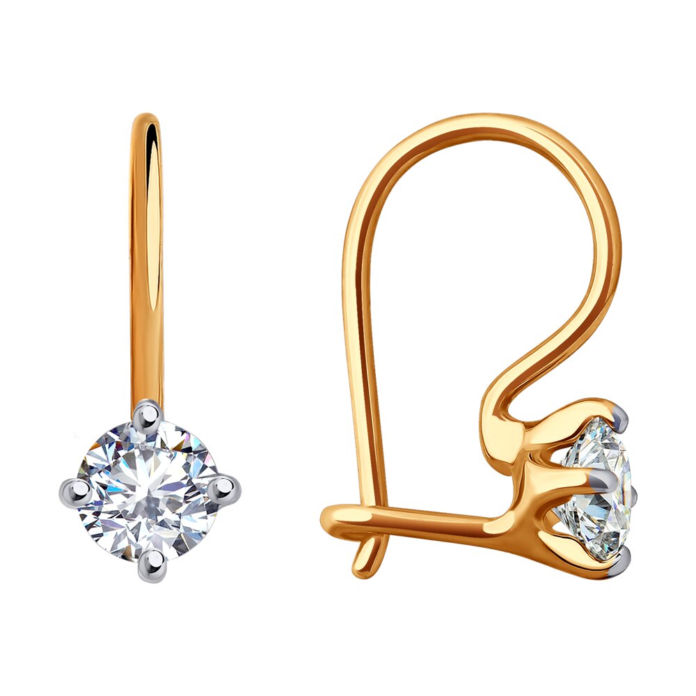 

Серьги из красного золота Diamant 51-120-02038-1, фианит, 51-120-02038-1