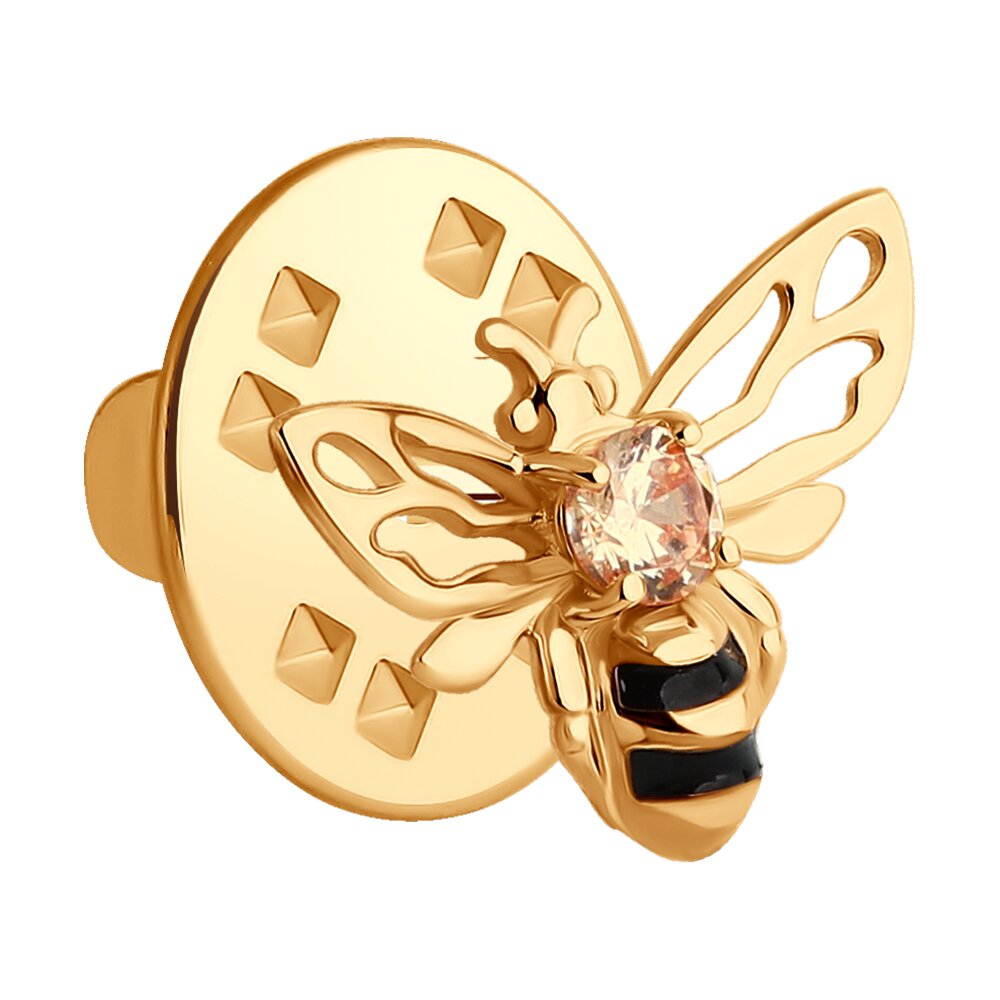 

Значок из золота Diamant 51-140-02354-1, фианит\эмаль, 51-140-02354-1