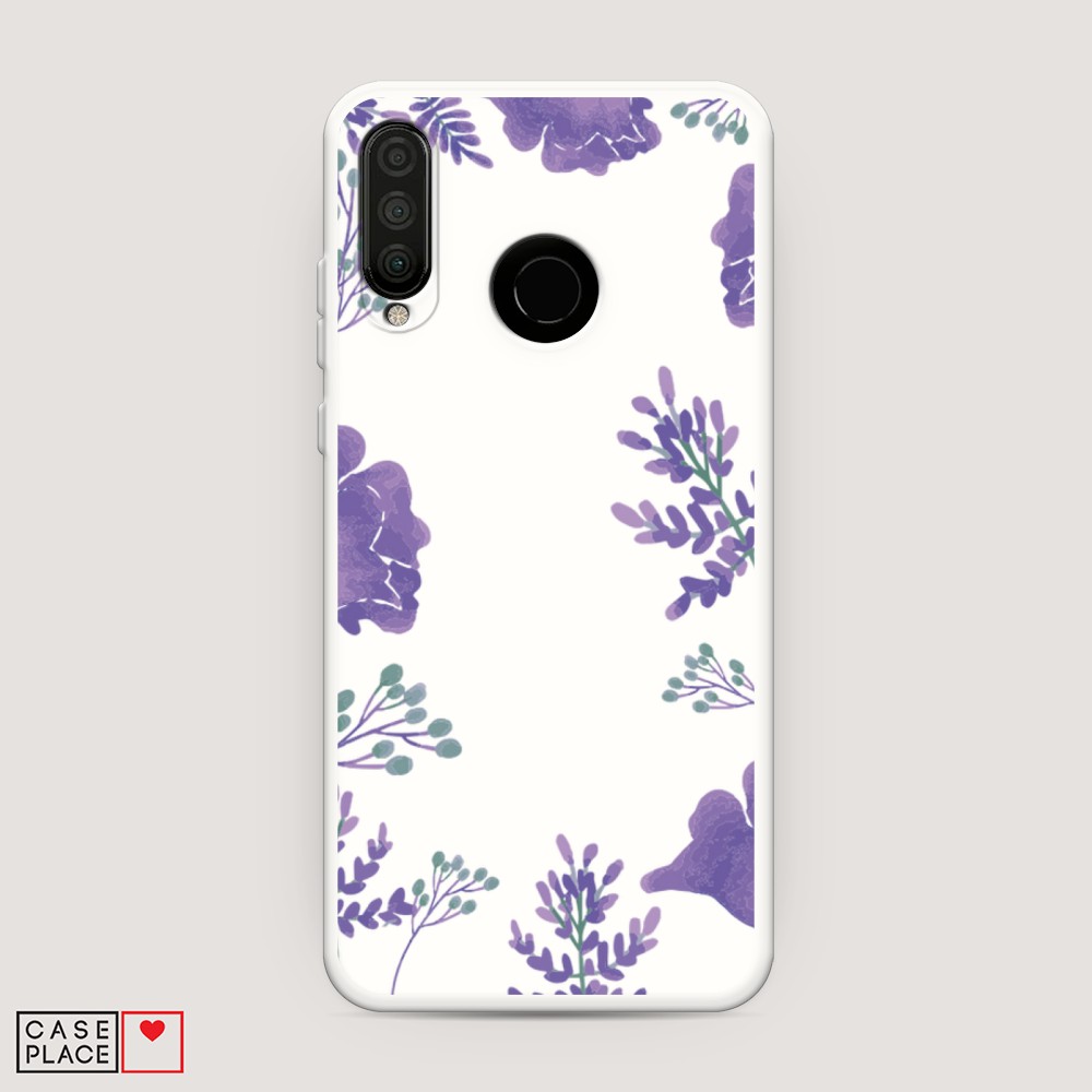 

Матовый силиконовый чехол "Листья папоротника рамка" на Huawei P30