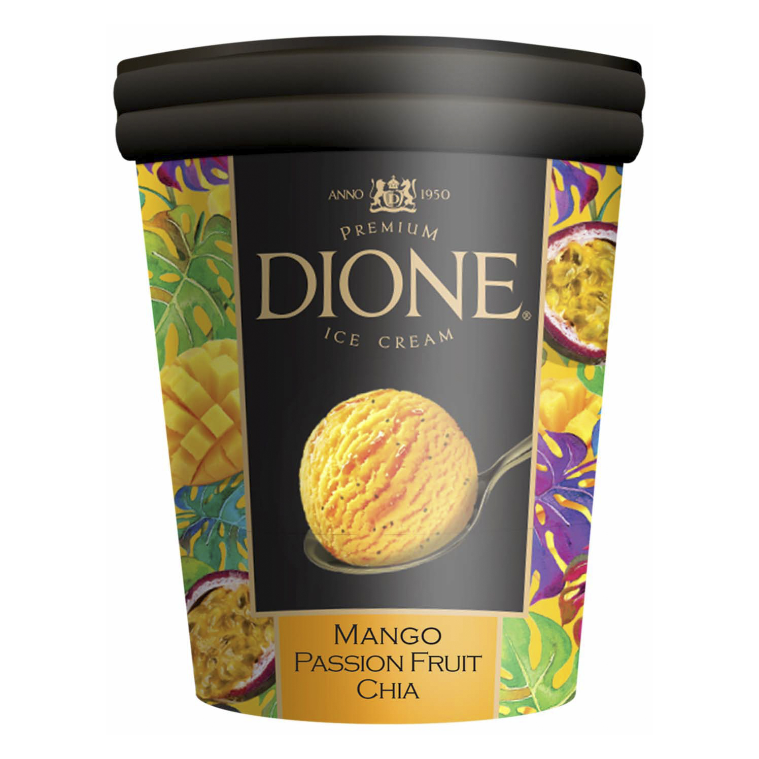 

Сорбет Dione манговый + маракуйя и семенами чиа без змж 500 мл