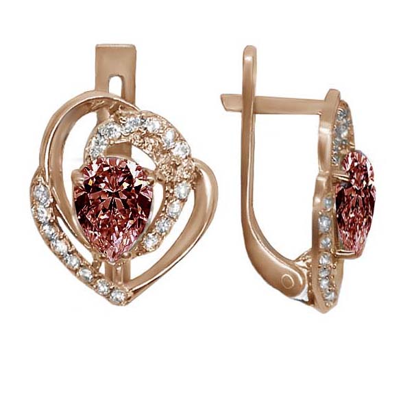 

Серьги из серебра АУ-РУМопт 772386-1, фианит, 772386-1