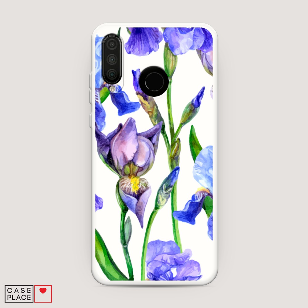 

Матовый силиконовый чехол "Листья папоротника рамка" на Huawei P30