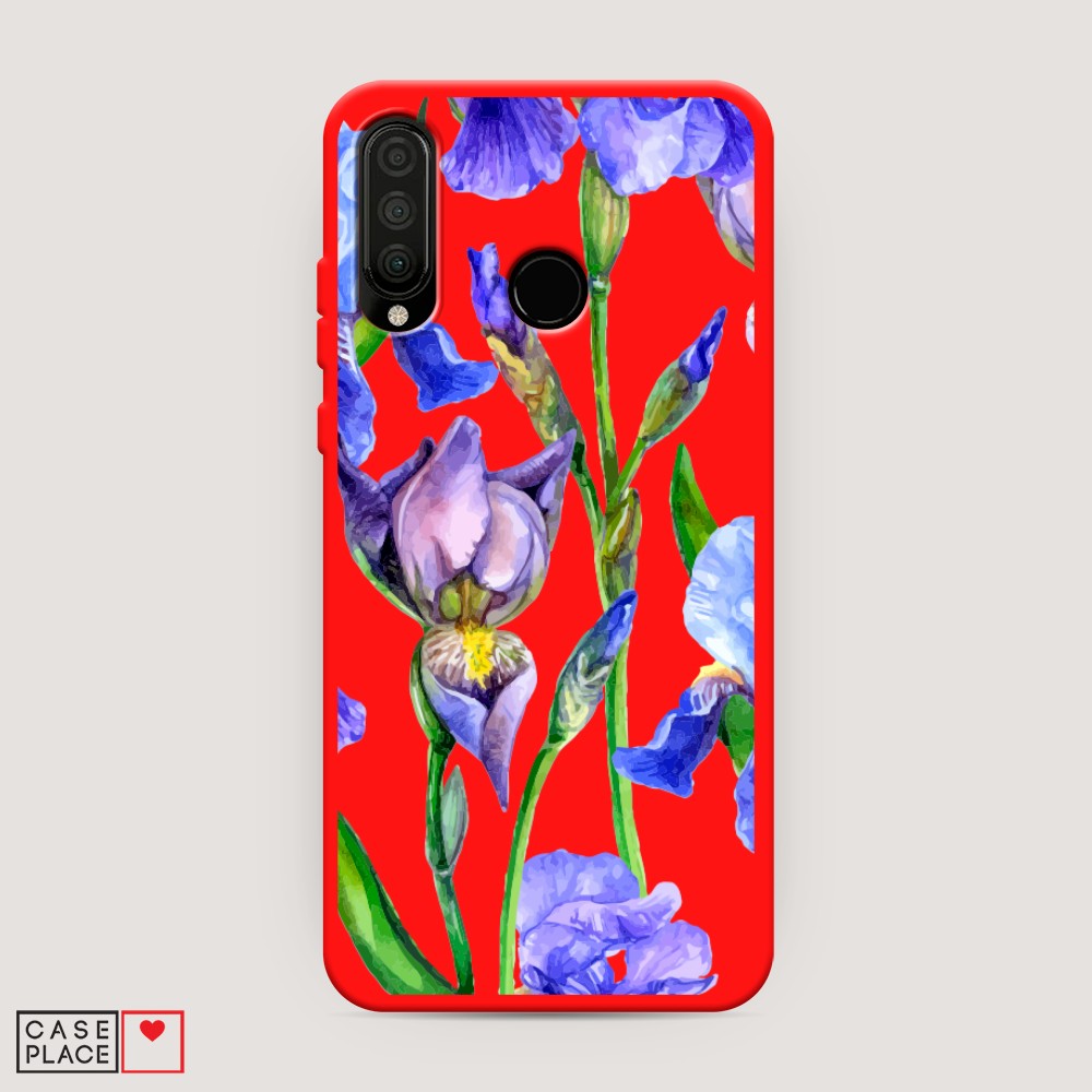

Чехол Awog на Huawei P30 Lite/Honor 20S/Honor 20 Lite 2020 "Синие ирисы", Разноцветный, 67953-1
