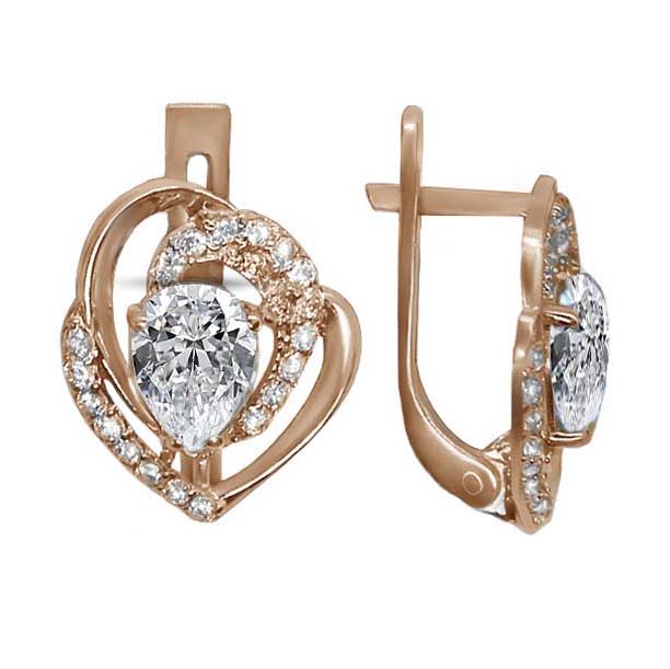 

Серьги из серебра АУ-РУМопт 772386-1, фианит, 772386-1