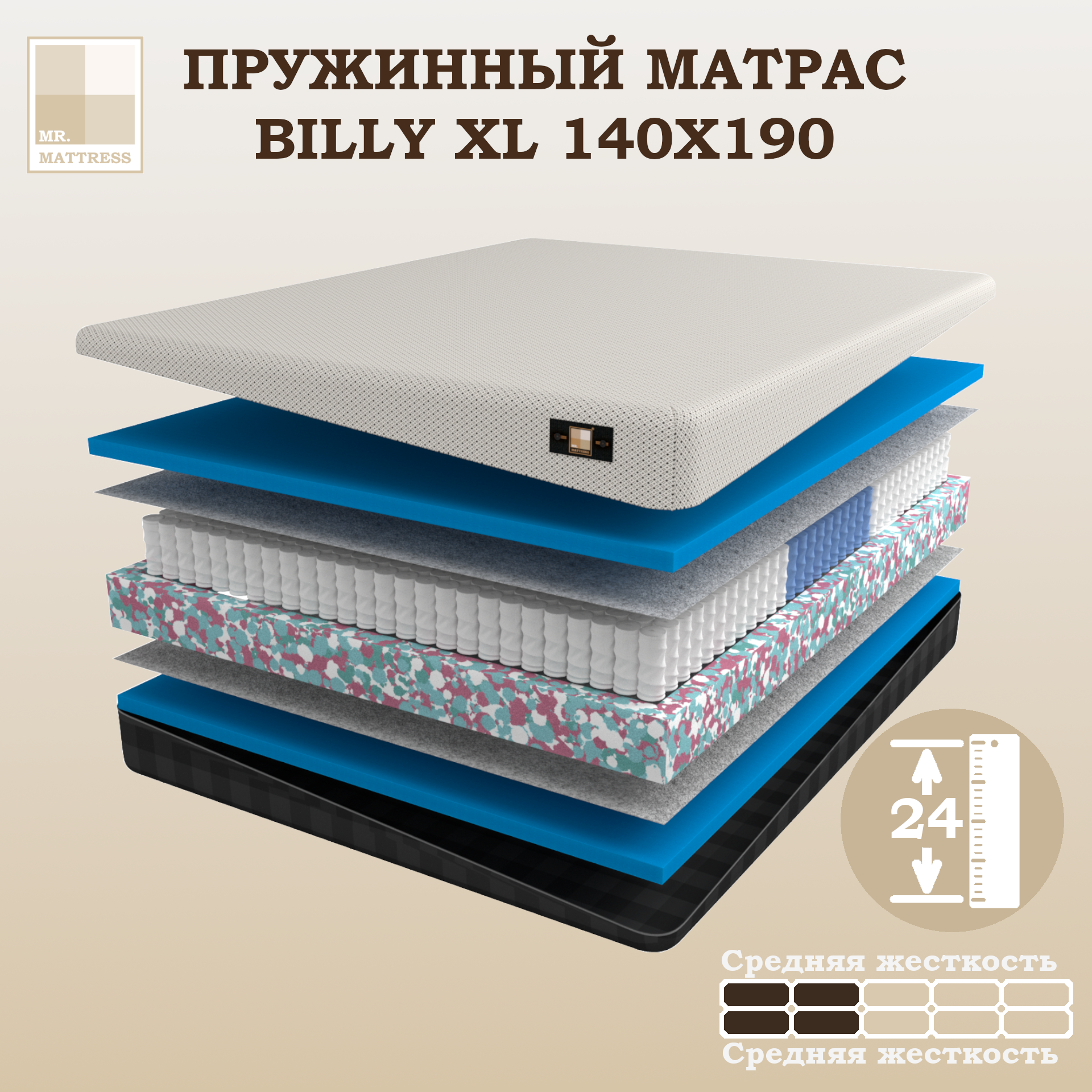 Матрас Mr.Mattress Billy XL 140x190