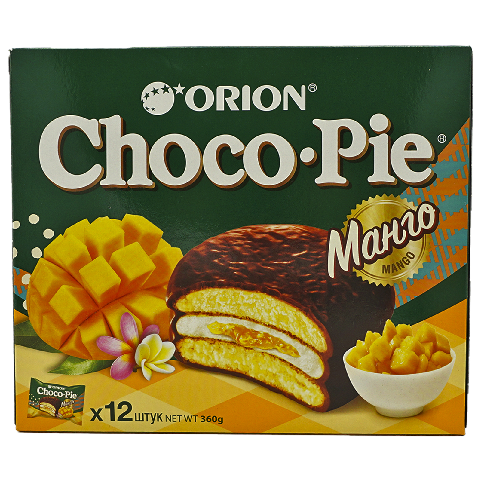 фото Пирожное orion choco pie mango 360 г