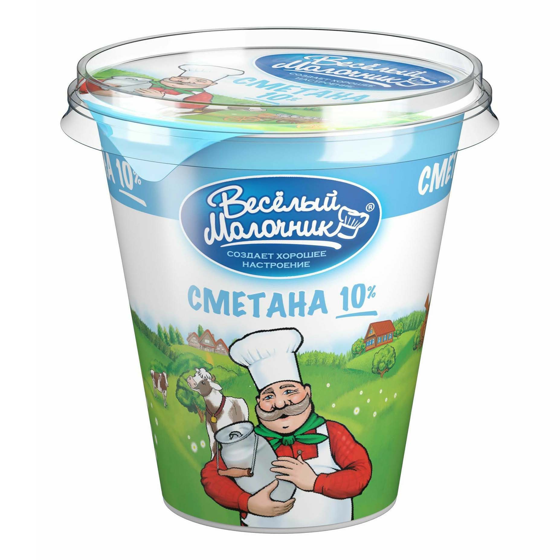 

Сметана Веселый молочник 10% 300 г
