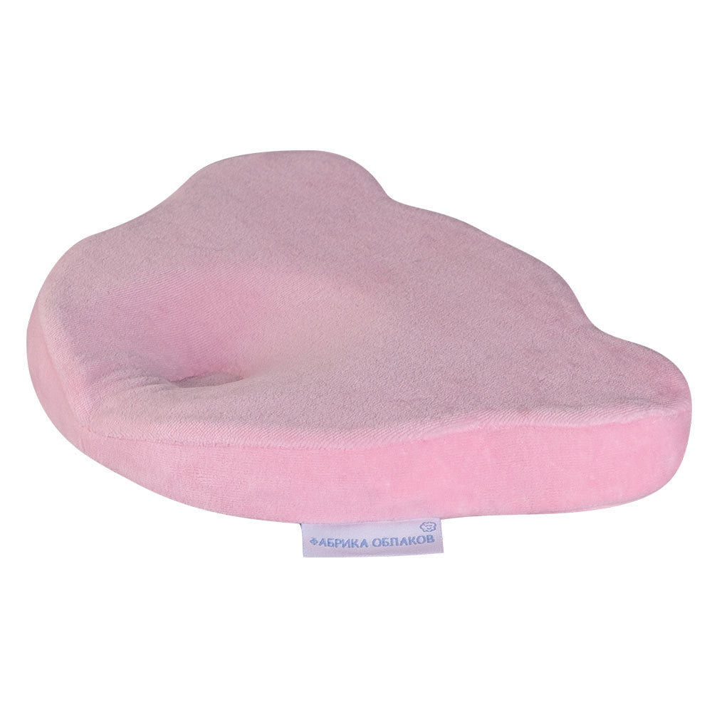 Ортопедическая подушка для новорожденных Фабрика облаков Мишка с эффектом памяти, розовый