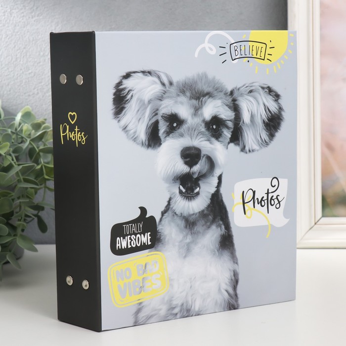 

Фотоальбом на 200 фото 10х15 см, пластик. листы "fluffy pets" Гав, Разноцветный