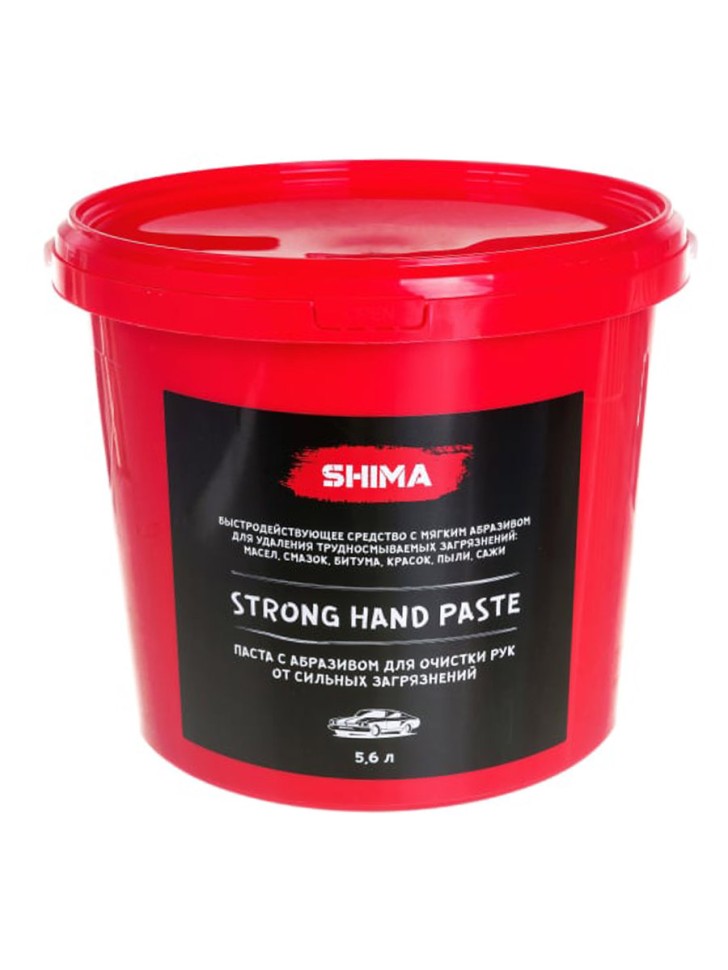 Очиститель рук Shima паста с абразивом от сильных загрязнений Strong hand paste 5,6 л