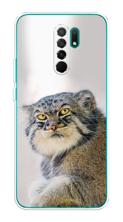

Чехол на Xiaomi Redmi 9 "Кот манул 1", Серый;белый;желтый, 38350-1