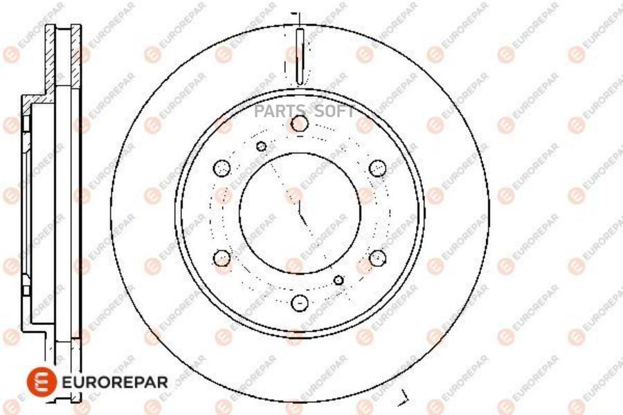 EUROREPAR Диск тормозной MITSUBISHI L200 2.5DI-D 06, front, D=294 x 28