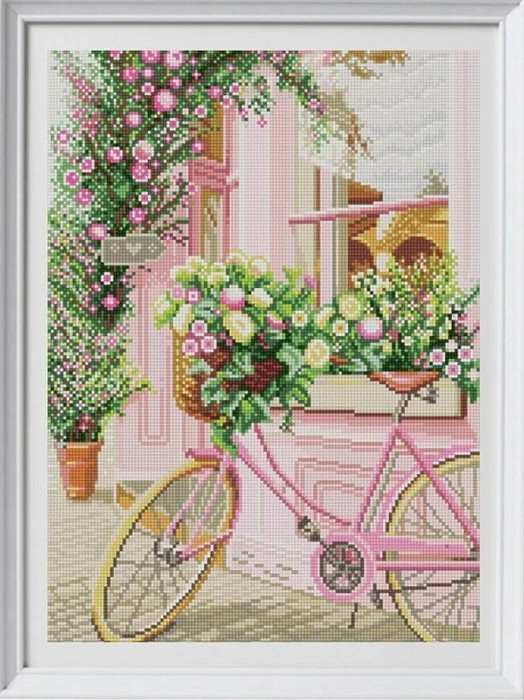 

Схемы для вышивания бисером Среди цветов 1425, 29x39 см от