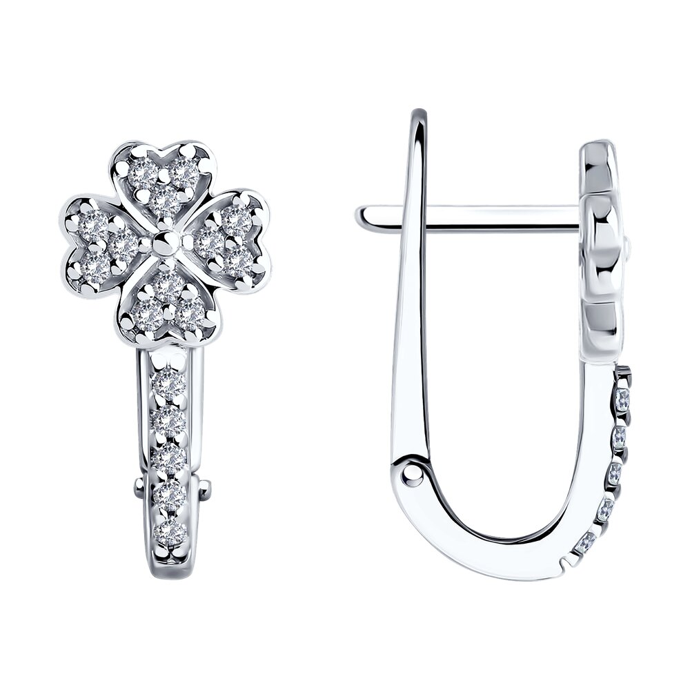 

Серьги из серебра SOKOLOV 94026605, фианит, 94026605