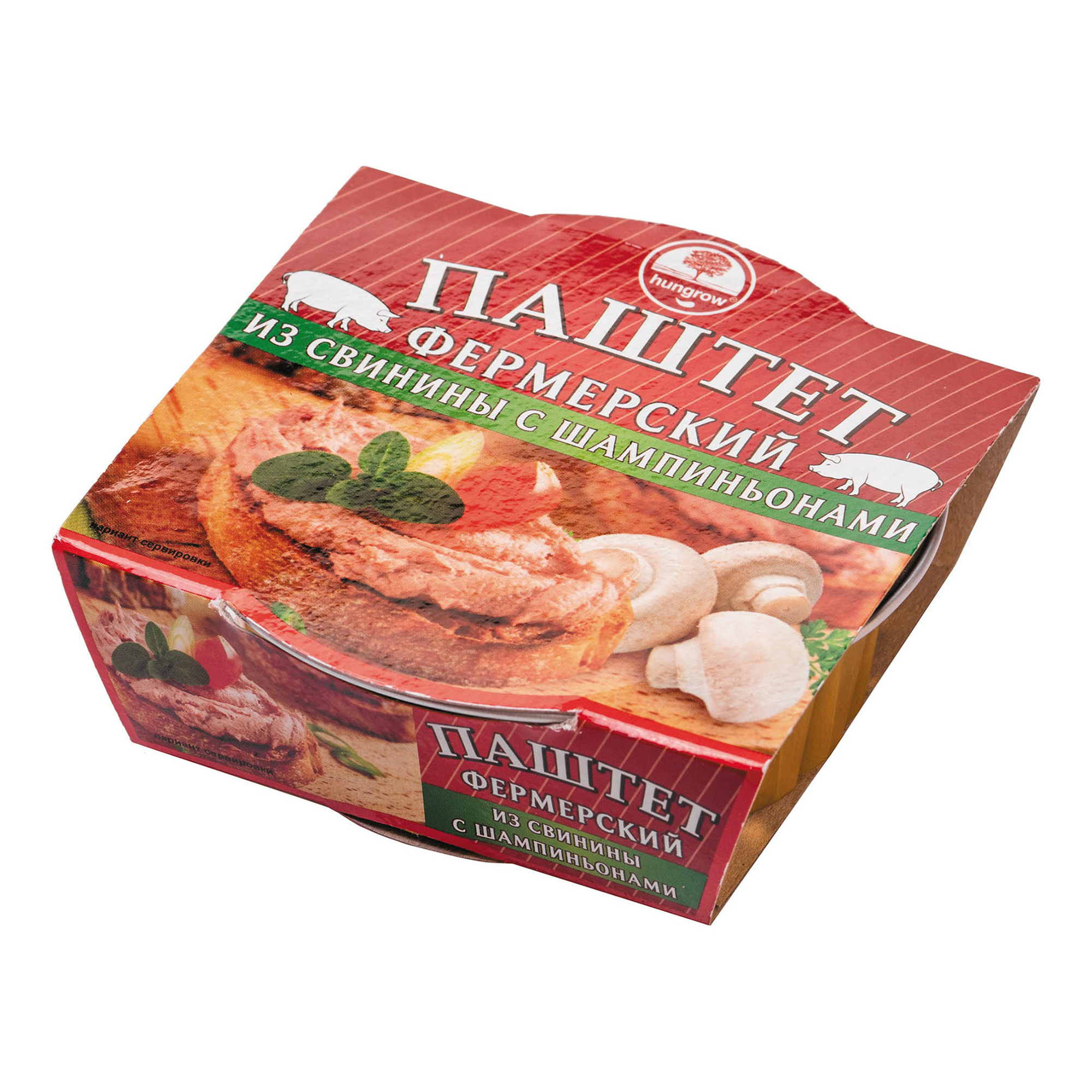 

Паштет из свинины Hungrow Фермерский с шампиньонами 90 г