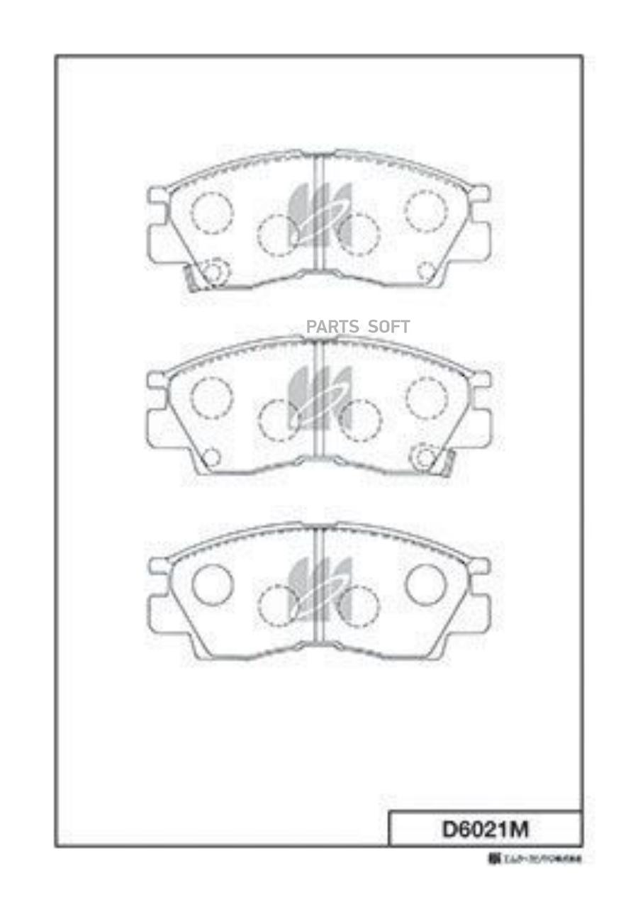 

D6021M-01_=290 02=Y06-6021M колодки дисковые п. Mitsubishi Sigma E10 84>