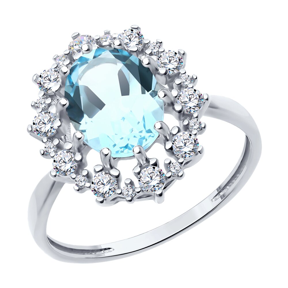 

Кольцо из серебра р. 20 Diamant 94-310-02042-1, фианит\топаз, 94-310-02042-1