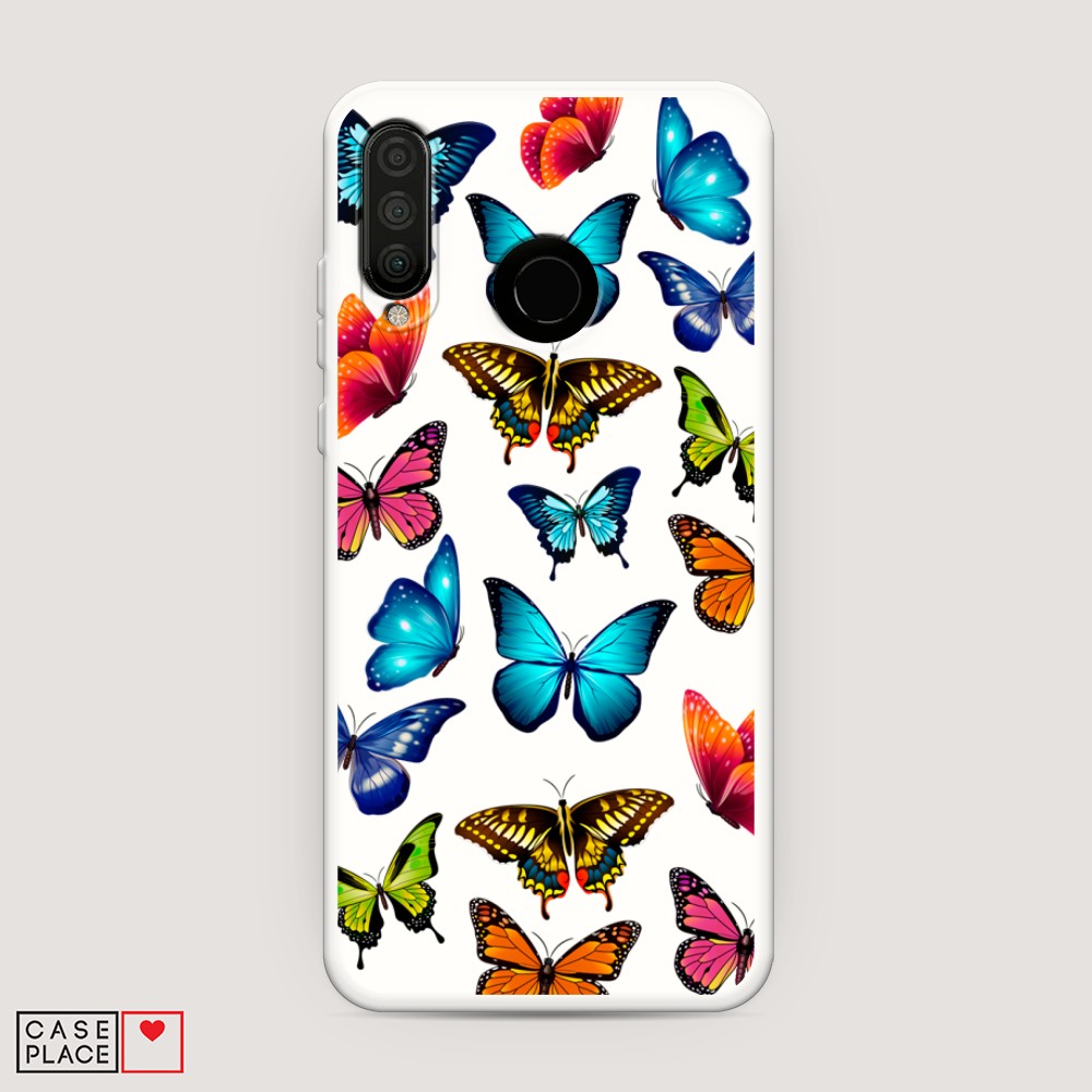 

Матовый силиконовый чехол "Листья папоротника рамка" на Huawei P30, Листья папоротника рамка