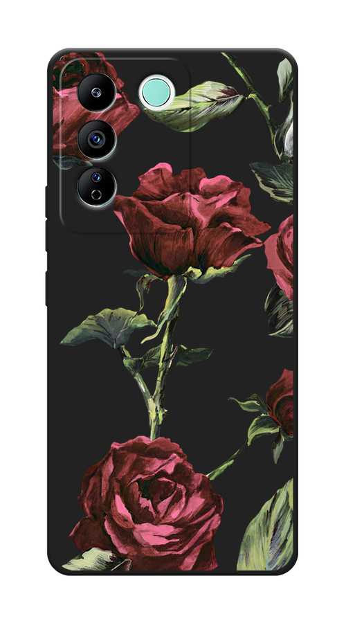 

Чехол Awog на Vivo T2 4G "Бордовые розы фон", Бордовый, 269552-1
