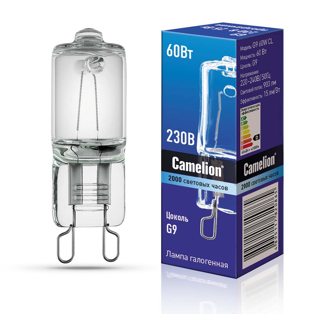 

Галогенная лампа Camelion 60 Вт G9 220 В