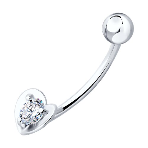 

Пирсинг из серебра Diamant 94-160-02049-1, фианит, 94-160-02049-1