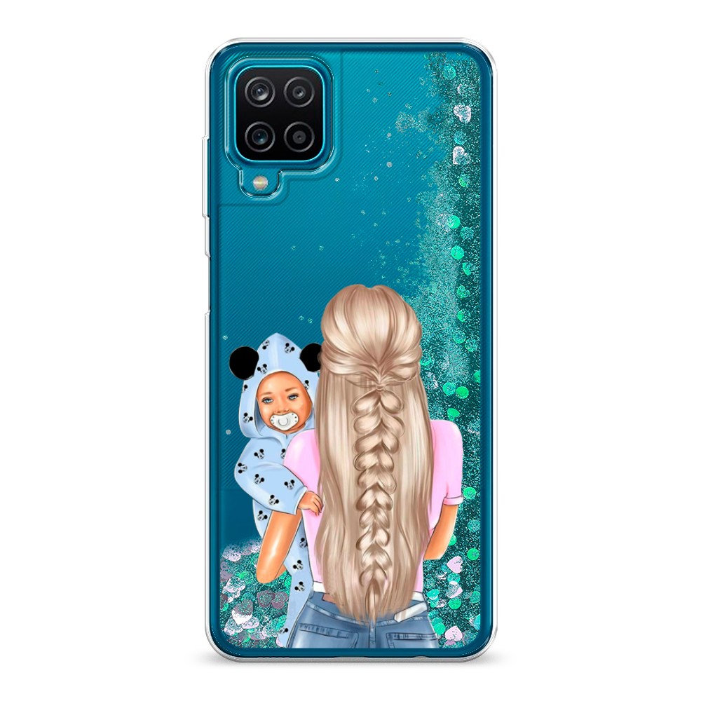 

Жидкий чехол с блестками "Молодая мама" на Samsung Galaxy A12, 2101695-1