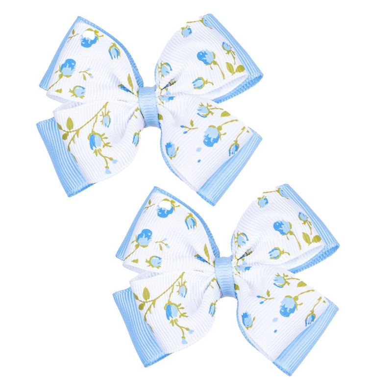 

Бант цветы на резинке Babys Joy 2 шт голубые MN204-2-49-10