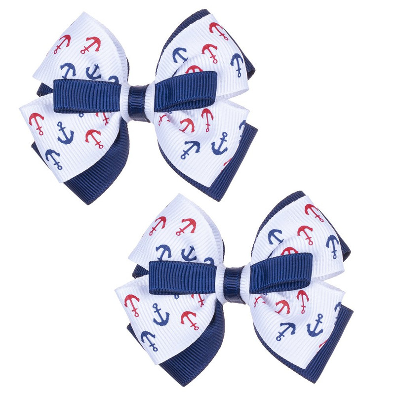 

Бант морской на резинке Babys Joy 2 шт синие MN207-2-57-11