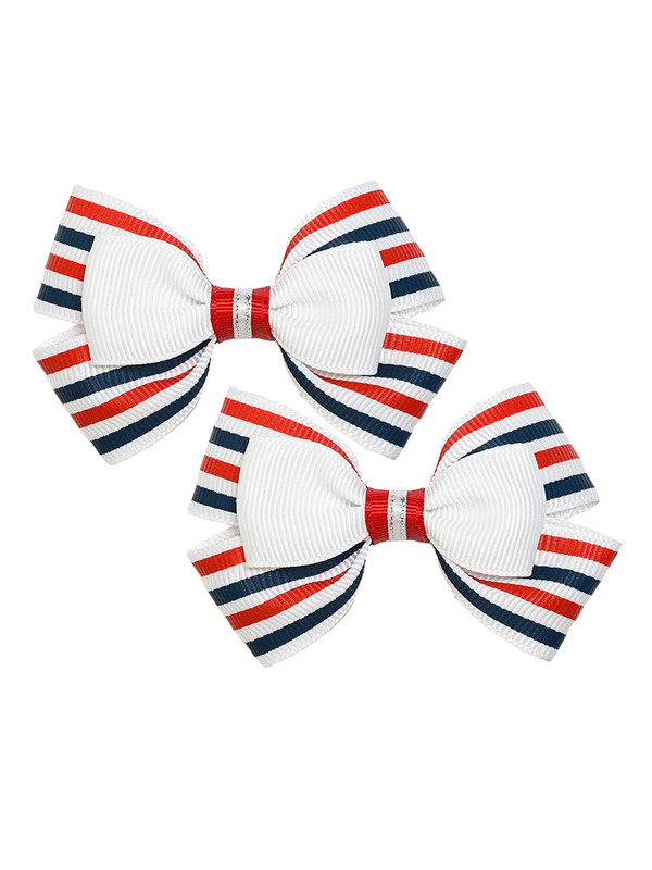 

Бант на резинке Babys Joy 2 шт бело-красно-синий MN207-2-56-1