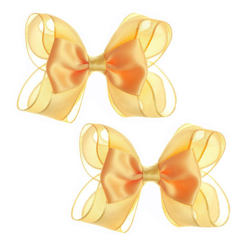 

Бант на резинке Babys Joy 2 шт, персиковые, BN82-2-3