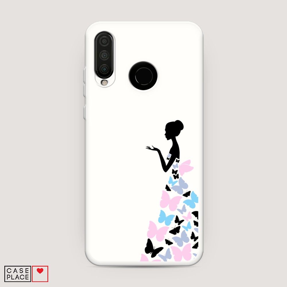 

Матовый силиконовый чехол "Листья папоротника рамка" на Huawei P30