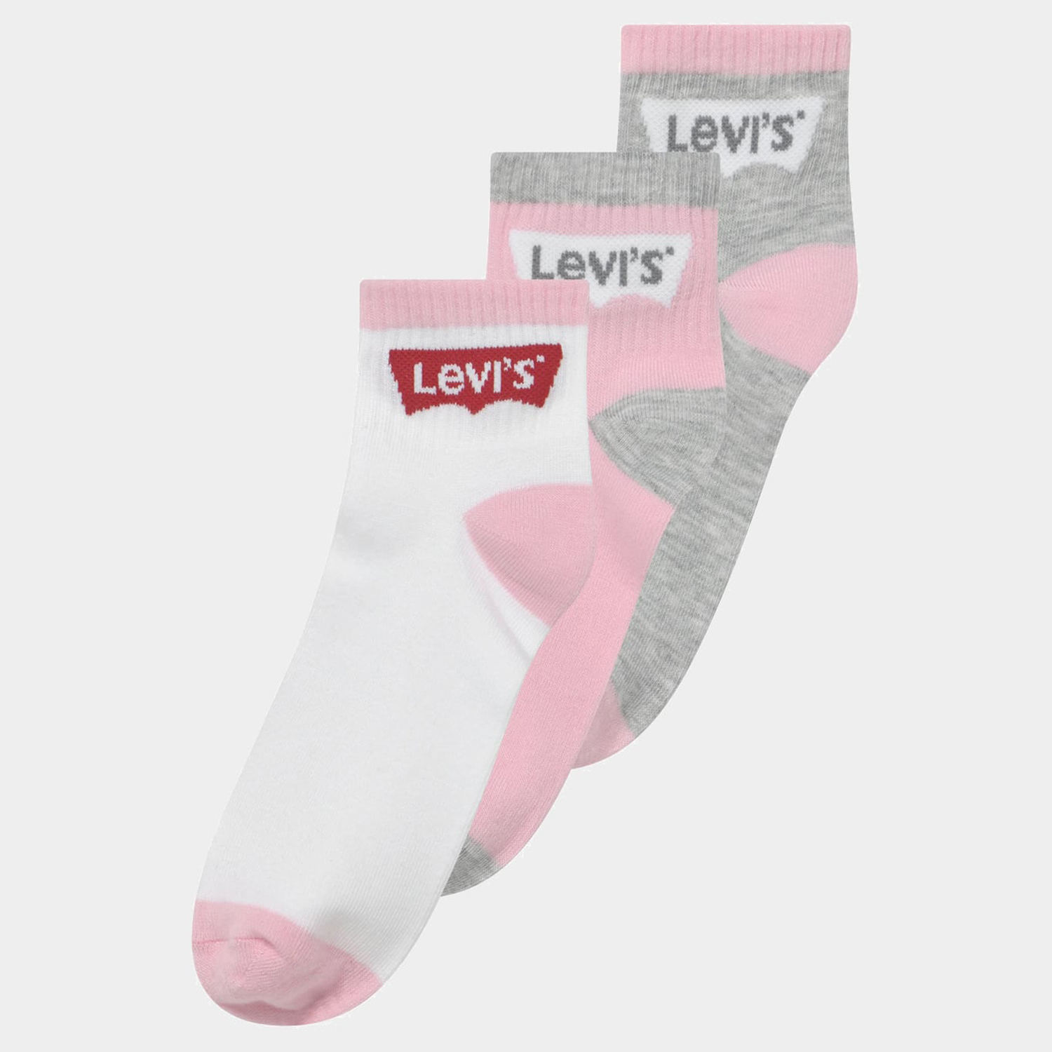 Носки Levi’s Kids детские, разноцветные-A4U, размер EU 7-9, RU 14,6-16,1, WL0078, 3 пары