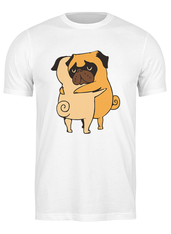 

Футболка мужская Printio Обнимашки мопсиков белая M, Белый, Обнимашки мопсиков