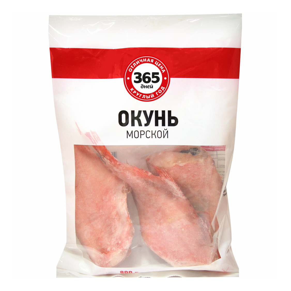 

Окунь 365 дней замороженный потрошеный без головы 800 г