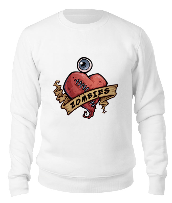 

Свитшот унисекс Printio Zombie-smock [i love zombies] белый S, Zombie-smock [i love zombies]