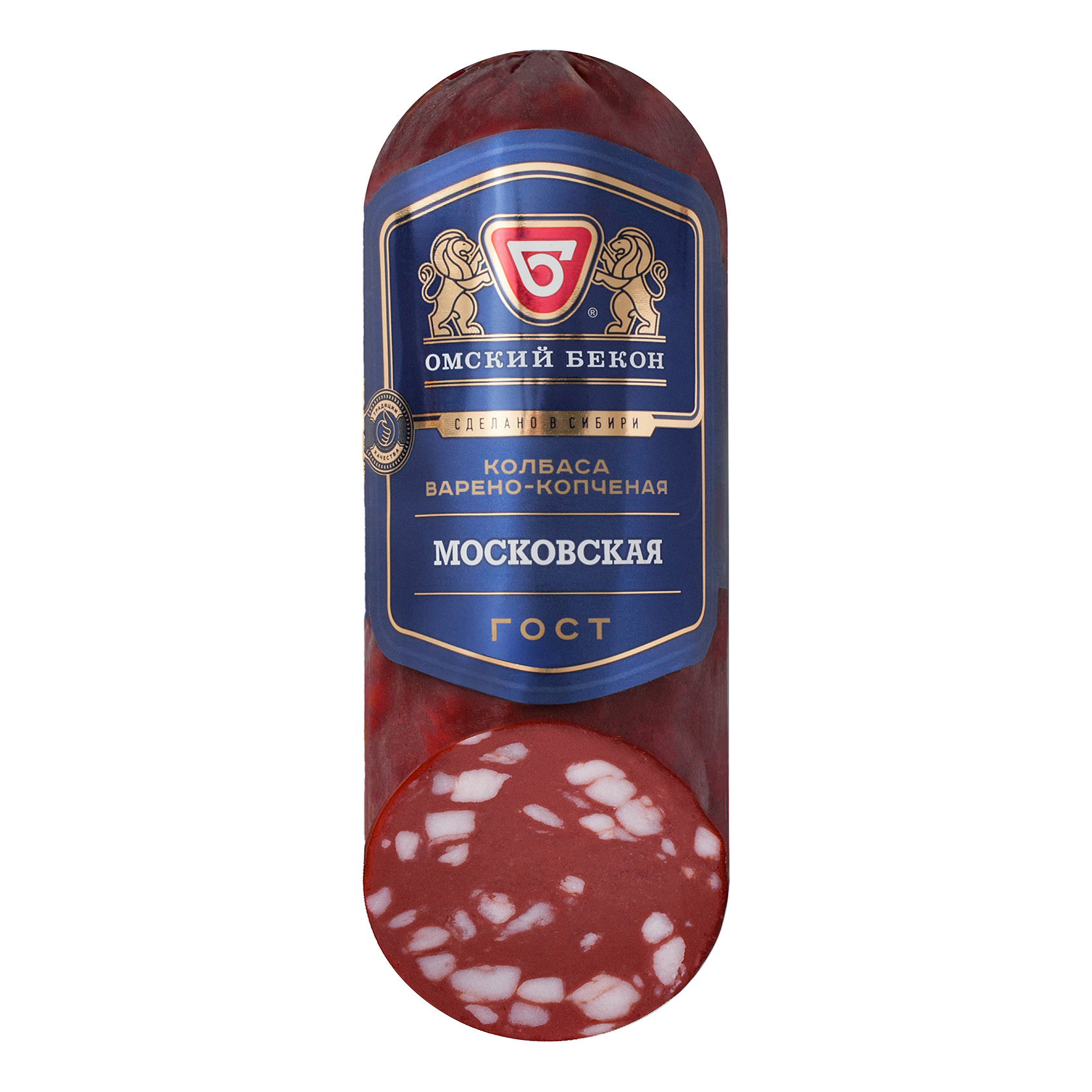 

Колбаса варено-копченая Омский бекон Московская 250 г