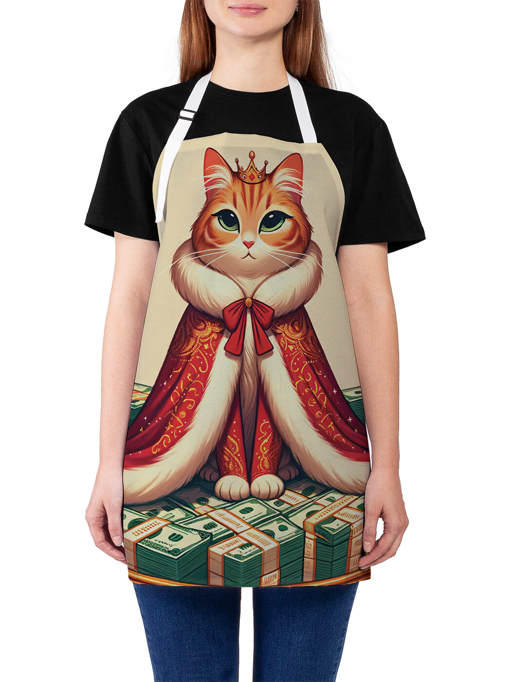 

Фартук кухонный JoyArty Королева кошек, ap_429900, Бежевый
